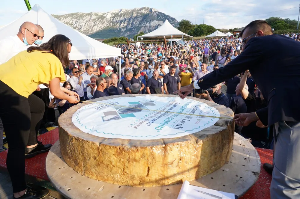 Loculi: Comune che ha raggiunto il Guinness Word Record con il Pecorino 'Il Gigante del Cedrino'